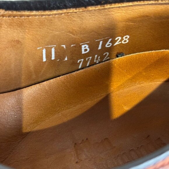 Allen Edmonds Men Split Toe Leather Lace Up Shoes Brown Size 11 - Picture 7 of 11